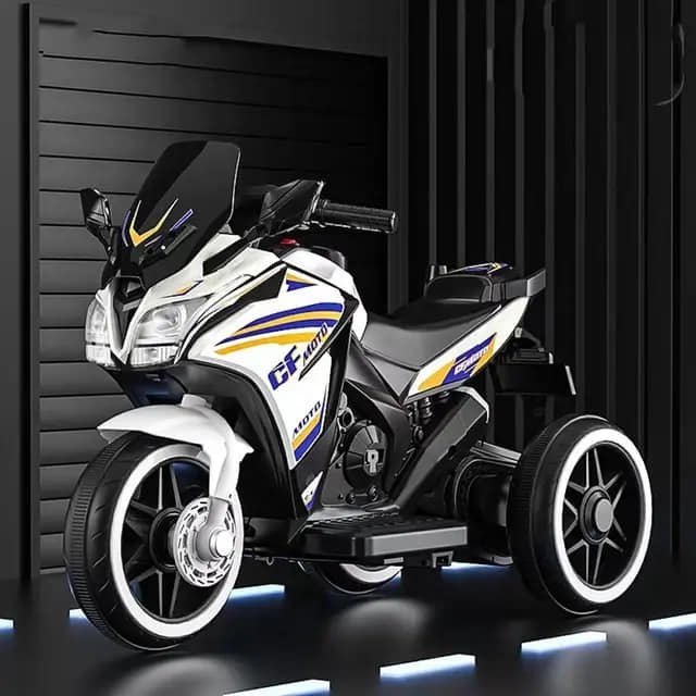 دراجة كهربائية للاطفال بيضاء اللون